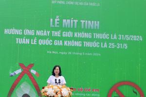 Mít tinh hưởng ứng Ngày Thế giới không thuốc lá