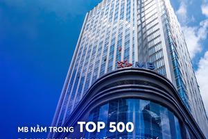 MB nằm trong Top 500 doanh nghiệp lớn nhất Đông Nam Á