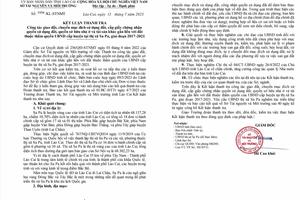 Chủ tịch UBND tỉnh Lào Cai công nhận nội dung khiếu nại của bà Đặng Thị Duyên