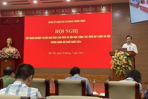 Tập huấn nghiệp vụ báo cáo viên và cộng tác viên dư luận xã hội Đảng bộ Khối năm 2024