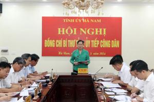 Bí thư Tỉnh ủy Hà Nam tiếp công dân định kỳ tháng 7