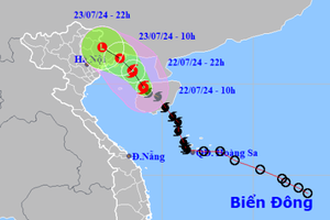 Bão số 2, giật cấp 10 đang tiến sát vùng biển Quảng Ninh - Hải Phòng 