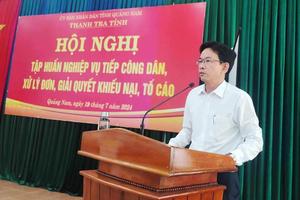 Lập tổ kiểm tra việc thực hiện thông báo kết luận tiếp công dân của Chủ tịch UBND tỉnh Quảng Nam