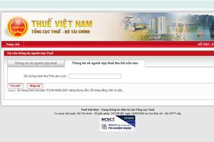 Cảnh báo người nộp thuế về giả mạo website của Tổng cục Thuế