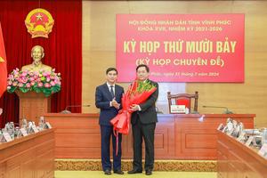 Ông Trần Duy Đông được bầu làm Chủ tịch tỉnh Vĩnh Phúc