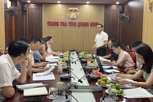 Thanh tra Chính phủ kiểm tra công tác thanh tra tại Quảng Bình