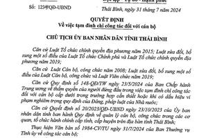 Liên quan đến điểm thi vào lớp 10, Giám đốc Sở Giáo dục và Đào tạo tỉnh Thái Bình bị tạm đình chỉ công tác