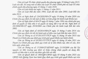 Không công nhận nội dung đơn khiếu nại của ông Nguyễn Văn Kháng