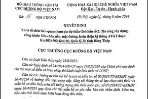 Công ty Cổ phần Tư vấn Đầu tư Xây dựng Tây Nam làm giả/sai lệch thông tin, hồ sơ trong đấu thầu