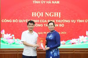 Ông Nguyễn Đức Toàn làm Trưởng ban Tuyên giáo Tỉnh ủy Hà Nam