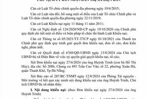 Điện Bàn, Quảng Nam: Yêu cầu ông Huỳnh Trinh thực hiện đúng quy định pháp luật