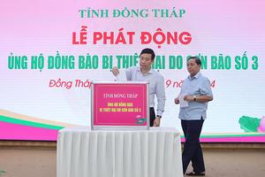 Đồng Tháp kêu gọi chung tay đóng góp, ủng hộ đồng bào vùng lũ phía Bắc