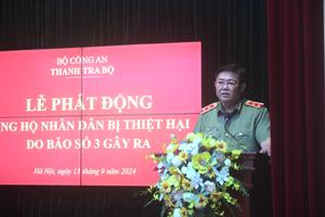 Thanh tra Bộ Công an phát động ủng hộ nhân dân bị thiệt hại do bão số 3