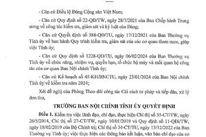 Kiểm tra việc lãnh đạo, chỉ đạo, thực hiện Chỉ thị số 35-CT/TW tại huyện Duy Xuyên