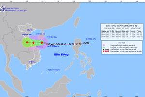 Bão số 4 di chuyển nhanh, đổ bộ đất liền Hà Tĩnh - Quảng Nam trong chiều nay (19/9)