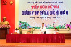 Tiếp xúc cử tri tại quận Dương Kinh chuẩn bị Kỳ họp thứ 8, Quốc hội khóa XV