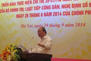 Phải tạo được chuyển biến lớn trong tiếp công dân, giải quyết KN,TC