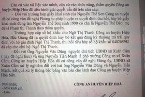Đề nghị xử lý người làm giả giấy khai sinh