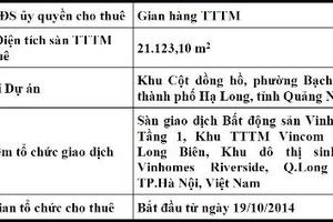 Cho thuê Trung tâm Thương mại Vincom Center Hạ Long