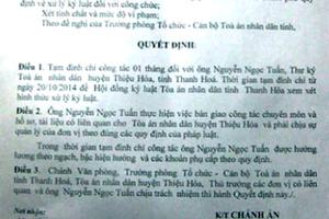 Cho thôi việc thư ký tòa nhận tiền không đúng quy định