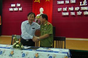 Thanh tra và Công an tỉnh Thừa Thiên - Huế ký kết quy chế phối hợp