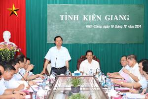 Tổng Thanh tra Huỳnh Phong Tranh làm việc tại Kiên Giang