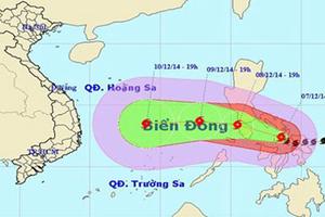 Bão cấp 13 sắp vào biển Đông