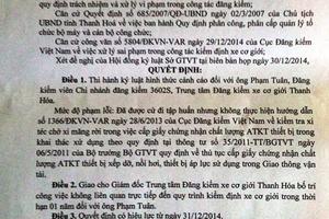 Kỷ luật Giám đốc, các phó Giám đốc Trung tâm Đăng kiểm xe cơ giới