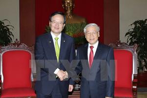 Tổng Bí thư Nguyễn Phú Trọng tiếp Chủ tịch Quốc hội Hàn Quốc