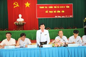 Phó Tổng Thanh tra Nguyễn Chiến Bình đối thoại với công dân 