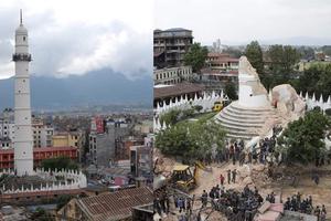 Nhiều di tích lịch sử của Nepal sụp đổ sau động đất kinh hoàng