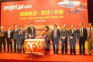 Hãng hàng không VietJet Air công bố đường bay đến Trung Quốc