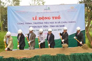 VIETCOMBANK tài trợ 2,5 tỷ đồng xây dựng trường tiểu học B xã Châu Giang