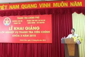 Khai giảng lớp nghiệp vụ thanh tra viên chính khóa 3 năm 2015