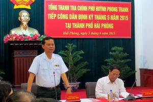 Tổng Thanh tra tiếp công dân tại Hải Phòng