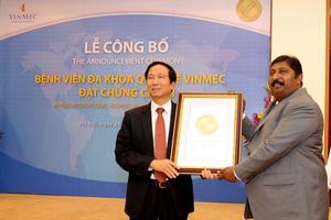 Bệnh viện Việt Nam đầu tiên được công nhận đạt chuẩn chất lượng quốc tế JCI