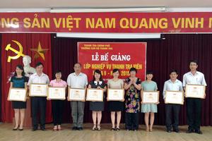 Bế giảng lớp nghiệp vụ thanh tra viên K9/2015