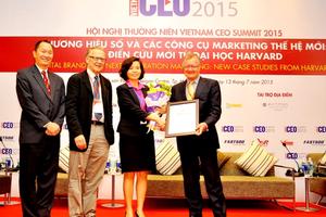 Vinamilk được vinh danh là doanh nghiệp có uy tín nhất trên truyền thông năm 2015.