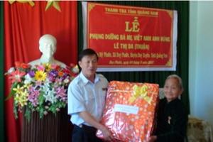 Thanh tra tỉnh nhận phụng dưỡng mẹ Việt Nam anh hùng