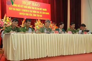 Họp báo công bố vụ bắt nghi phạm thảm sát 4 người ở Yên Bái