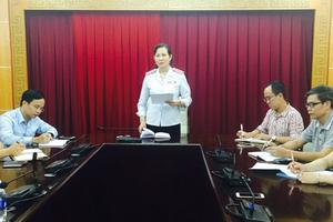 Phó Tổng Thanh tra Lê Thị Thủy làm việc với Báo Thanh tra