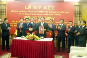 Ký kết hợp tác phòng, chống tham nhũng với Myanmar