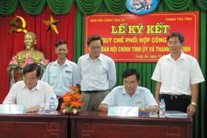 Thanh tra tỉnh và Ban Nội chính Tỉnh ủy ký Quy chế phối hợp 