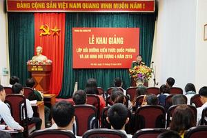 Khai giảng lớp bồi dưỡng kiến thức quốc phòng và an ninh