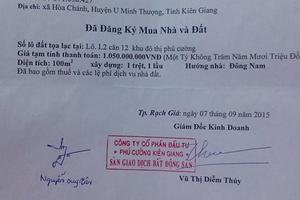 Bắt một cán bộ tuyên giáo Tỉnh ủy Kiên Giang
