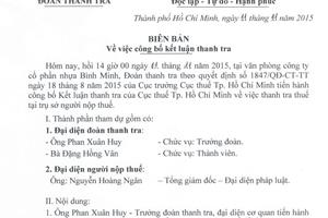Nhựa Bình Minh bị phạt và truy thu hơn 7,6 tỷ đồng