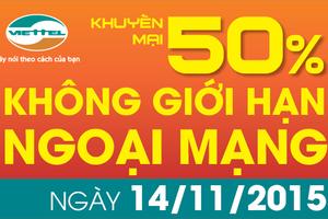 Viettel khuyến mại thẻ cào chỉ một ngày duy nhất