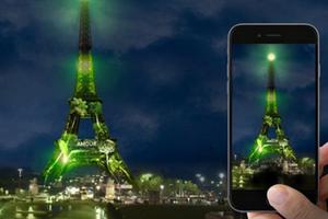 Tháp Eiffel chuyển màu xanh để ủng hộ nỗ lực phủ xanh Trái Đất