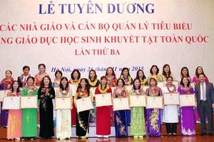 Vinh danh 194 nhà giáo xuất sắc trong giáo dục học sinh khuyết tật