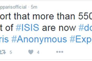 Anonymous đánh sập 5.500 tài khoản Twitter của IS